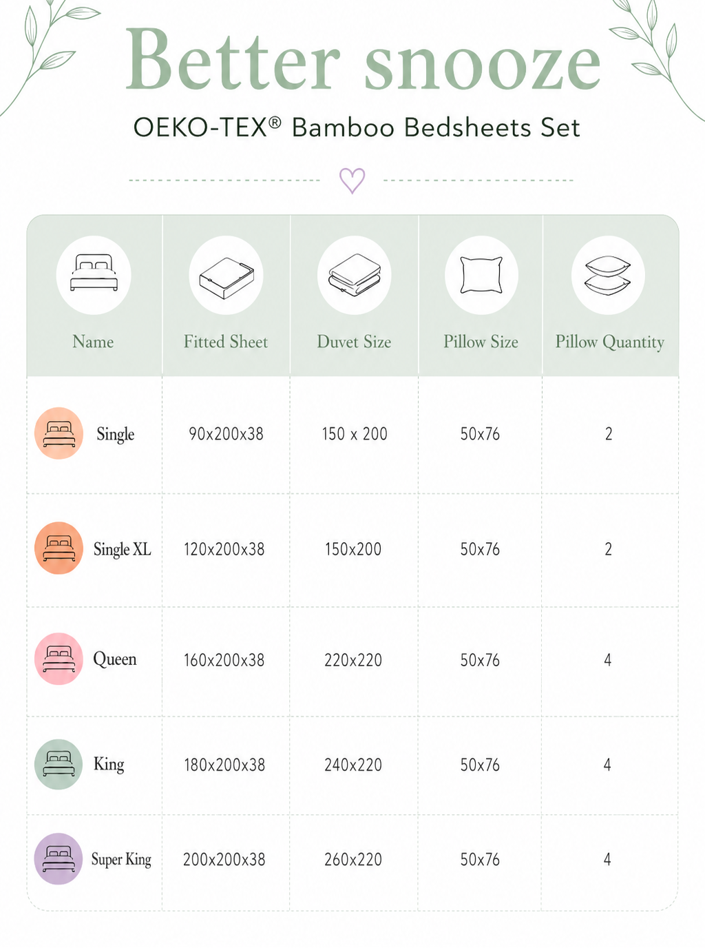 Better Snooze OEKO-TEX® Bamboo Bedsheets Set