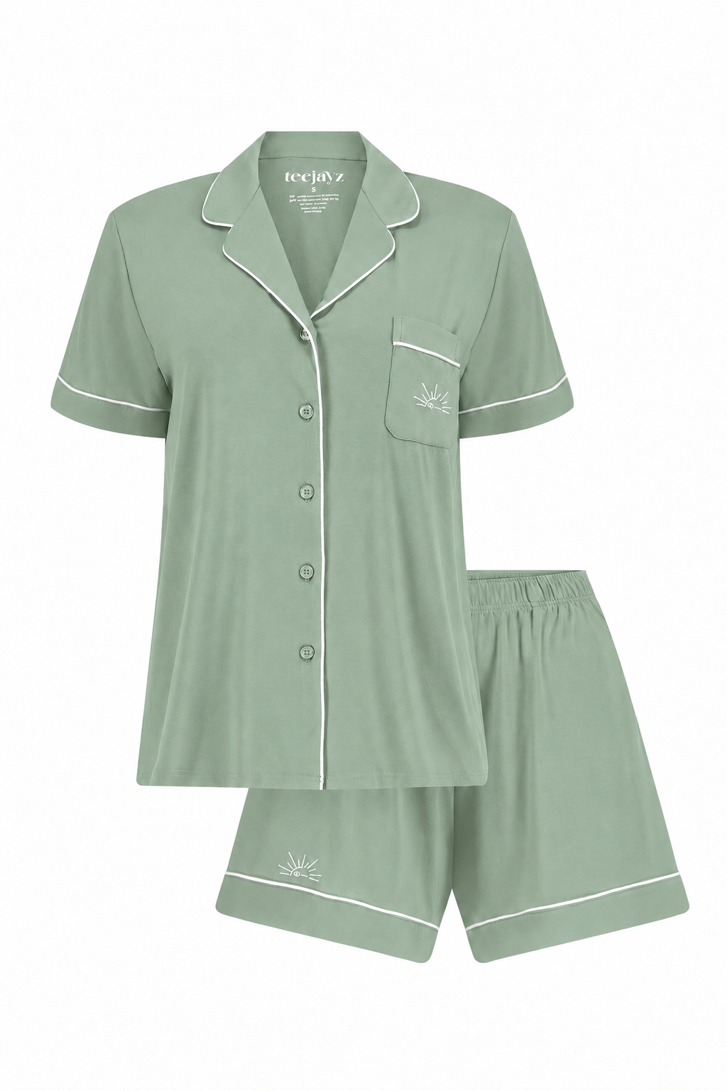 Kayla Shorts Set OEKO-TEX® Bamboo – Green