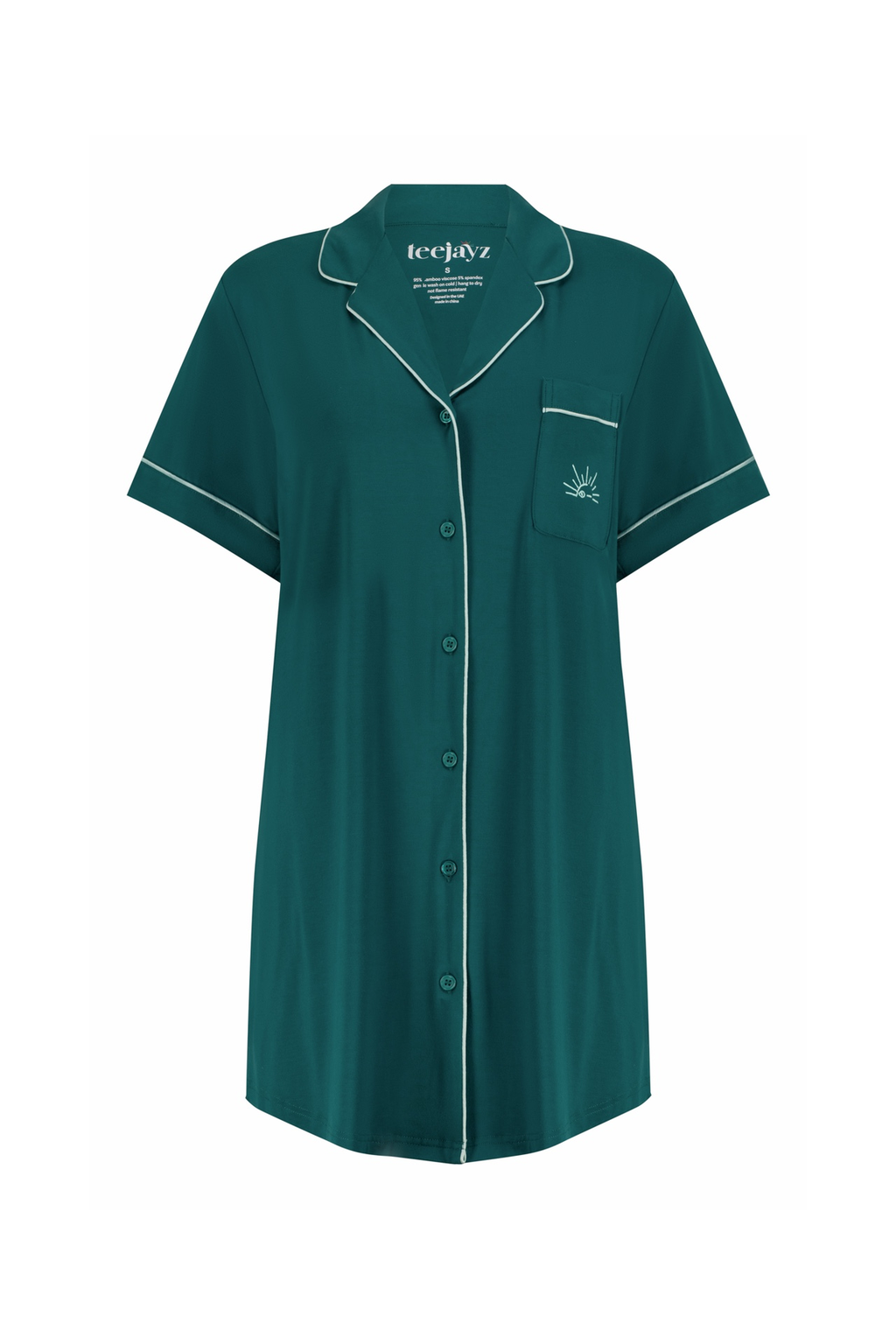 Slumber Night Dress OEKO-TEX® Bamboo – Teal