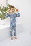 Kids' bamboo pyjama set in Score print – OEKO-TEX® certified, TEEJAYZ
