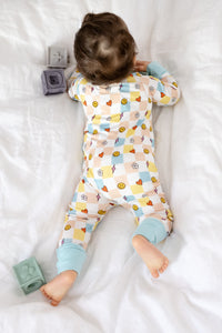 Check zippy onesie OEKO-TEX® Bamboo